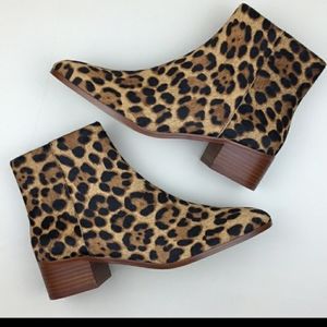 J. Crew "Walker" Calf Hair Ankle Boots